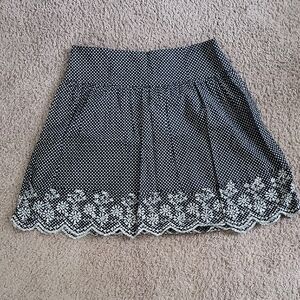 Elegant Black and White Polka Dot Skirt